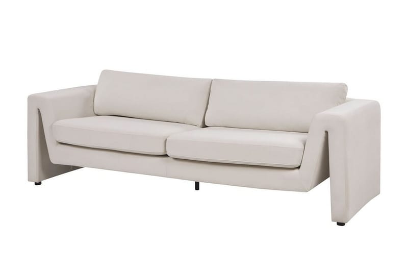 Durran Sofa 3-seter - Beige/Svart - Møbler - Sofaer - Fløyel sofaer