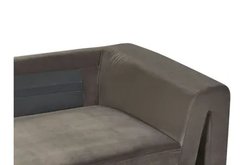 Durran Sofa 3-seter - Grå/Svart - Møbler - Sofaer - Fløyel sofaer