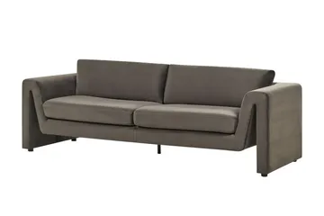 Durran Sofa 3-seter - Grå/Svart - Møbler - Sofaer - Fløyel sofaer