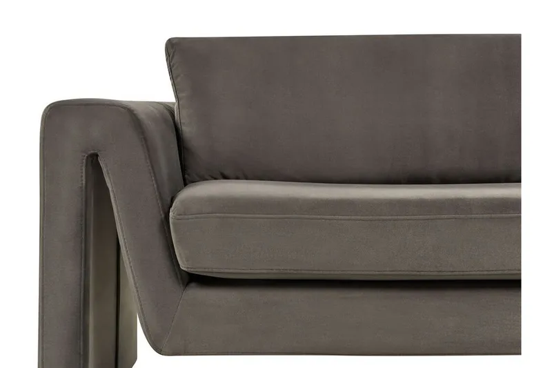 Durran Sofa 3-seter - Grå/Svart - Møbler - Sofaer - Fløyel sofaer