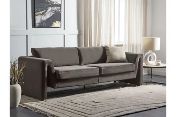 Durran Sofa 3-seter - Grå/Svart - Møbler - Sofaer - Fløyel sofaer