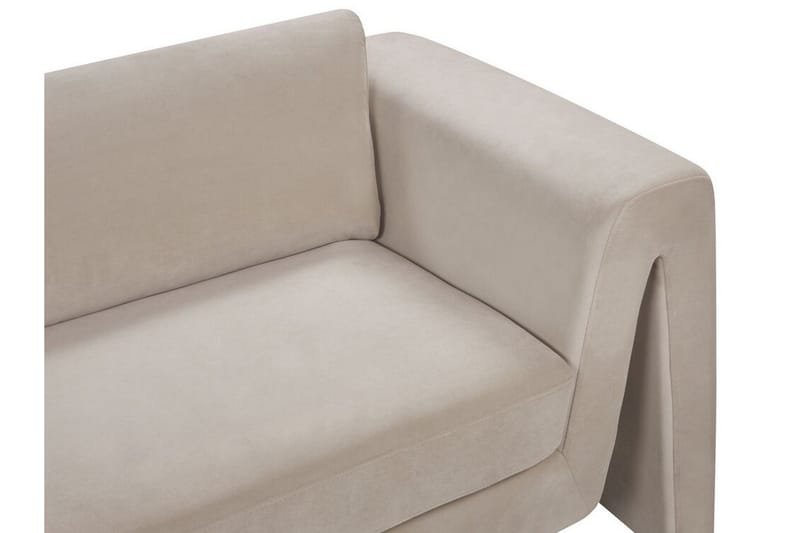 Durran Sofa 3-seter - Taupe/Svart - Møbler - Sofaer - Fløyel sofaer
