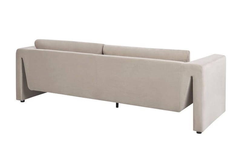 Durran Sofa 3-seter - Taupe/Svart - Møbler - Sofaer - Fløyel sofaer