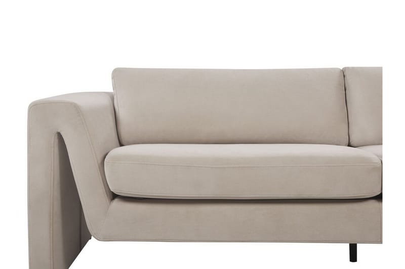 Durran Sofa 3-seter - Taupe/Svart - Møbler - Sofaer - Fløyel sofaer