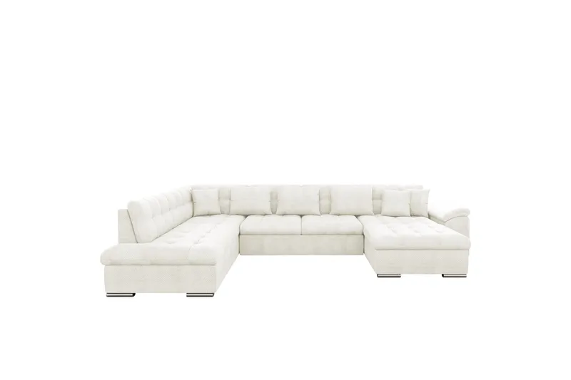 Dynir Sofa med Sjeselong og Divan 4-seter - Hvit - Møbler - Sofaer - U-sofa