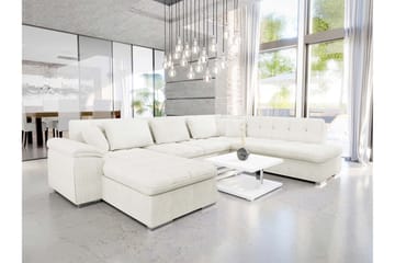Dynir Sofa med Sjeselong og Divan 4-seter - Hvit - Møbler - Sofaer - U-sofa