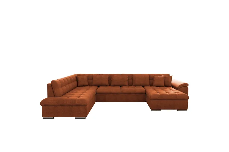 Dynir Sofa med Sjeselong og Divan 4-seter - Oransje - Møbler - Sofaer - U-sofa