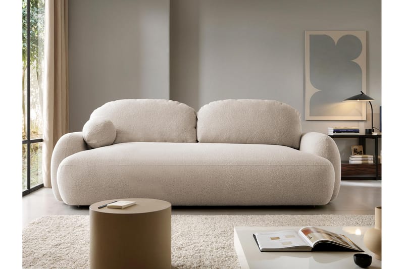 Efrem Sovesofa 3-Seter - Beige - Møbler - Sofaer - Sovesofaer