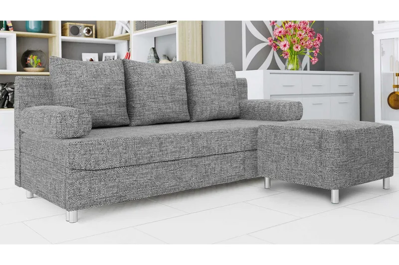 Eifion Sovesofa 3-seter - Grå - Møbler - Sofaer - Sovesofaer