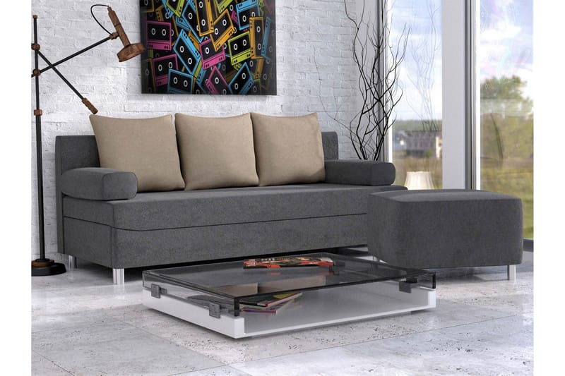 Eifion Sovesofa 3-seter - Mørkegrå - Møbler - Sofaer - Sovesofaer