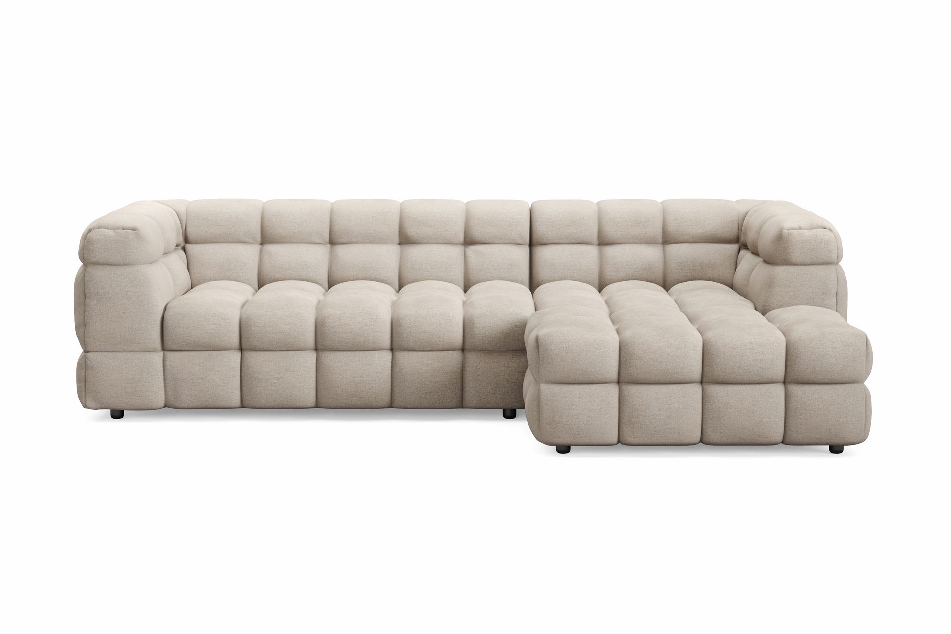 Elise 3-seters Sofa med Sjeselong Høyre - Beige - Møbler - Sofaer - Sofa med sjeselong