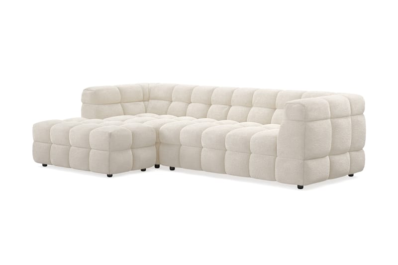 Elise 3-seters Sofa med Sjeselong Venstre - Beige Teddy - Møbler - Sofaer - Sofa med sjeselong