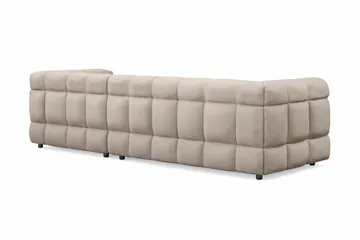 Elise 4-seters Høyrevendt L-formet Boblete Divansofa 274 cm i Stoff - Beige - Møbler - Sofaer - Sofa med sjeselong