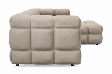 Elise 4-seters Høyrevendt L-formet Boblete Divansofa 274 cm i Stoff - Beige - Møbler - Sofaer - Sofa med sjeselong