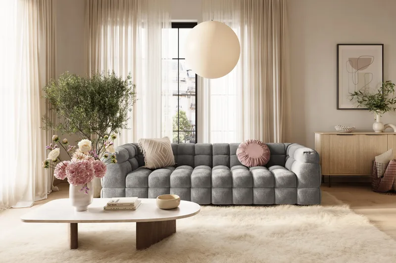 Elise 4-seters Sofa - Mørkegrå - Møbler - Sofaer - 4 seter sofa