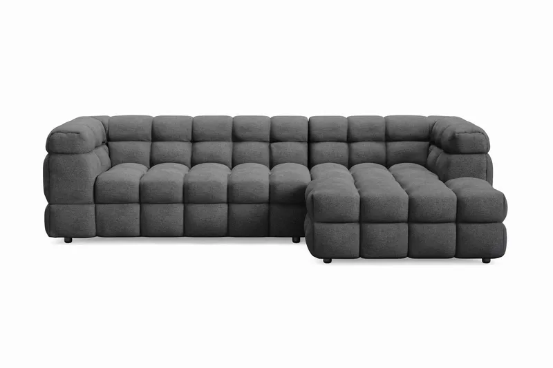 Elise 4-seters Sofa med Sjeselong Høyre - Mørkegrå - Møbler - Sofaer - Sofa med sjeselong
