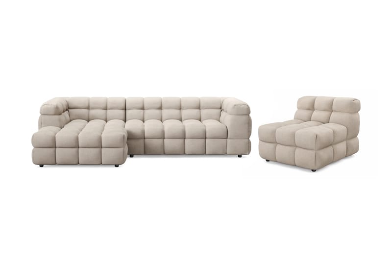 Elise Boblete Sofagruppe 3-seter Divansofa Venstre + Lenestol - Beige - Møbler - Sofaer - Sofagrupper
