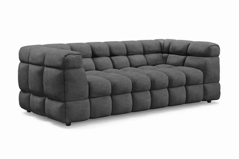 Elise Boblete Sofagruppe 3-seter Sofa + Lenestol - Mørkegrå - Møbler - Sofaer - Sofagrupper