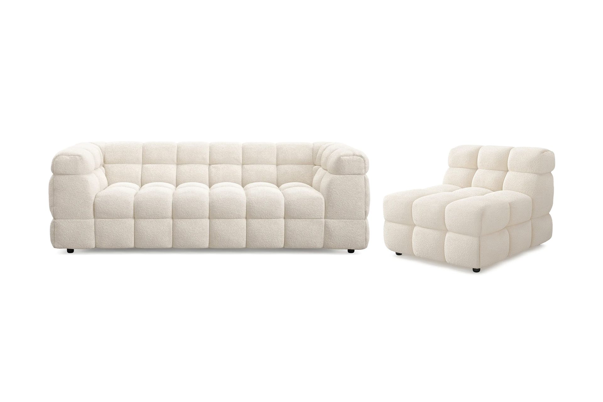 Elise Boblete Sofagruppe 3-seter Sofa + Lenestol - Hvit