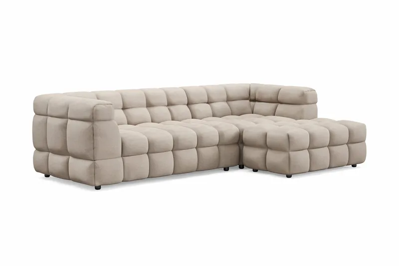 Elise Boblete Sofagruppe 4-seter Divansofa Høyre + Lenestol - Beige - Møbler - Sofaer - Sofagrupper