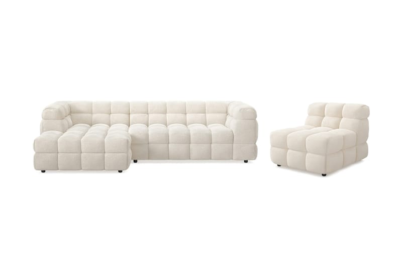 Elise Boblete Sofagruppe 4-seter Divansofa Venstre + Lenestol - Beige - Møbler - Sofaer - Sofagrupper