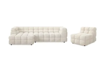 Elise Boblete Sofagruppe 4-seter Divansofa Venstre + Lenestol - Beige - Møbler - Sofaer - Sofagrupper
