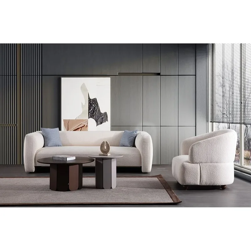 Elvaris 3-seters sofa - Hvit - Møbler - Sofaer - Sofa 3 seter
