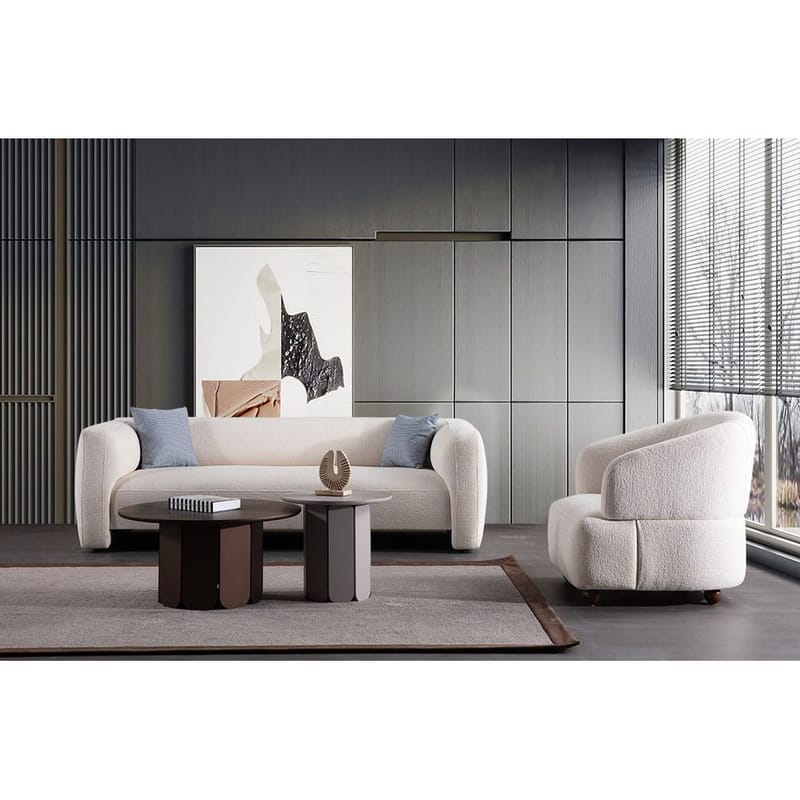 Elvaris 3-seters sofa - Hvit - Møbler - Sofaer - Sofa 3 seter