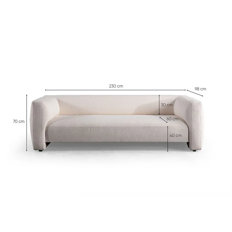 Elvaris 3-seters sofa - Hvit - Møbler - Sofaer - Sofa 3 seter