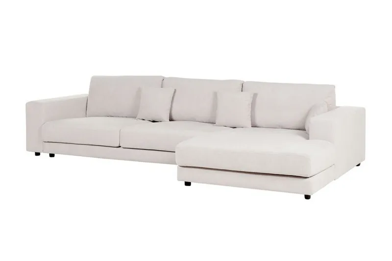 Ersi Hjørnesofa 4-seter - Hvit/Svart - Møbler - Sofaer - Hjørnesofa - Hjørnesofa med divan