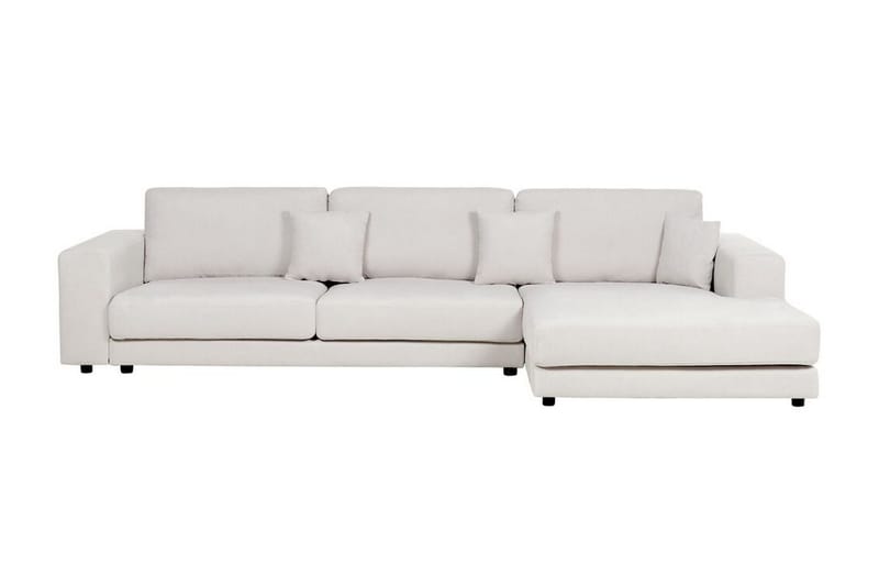 Ersi Hjørnesofa 4-seter, Hvit/Svart