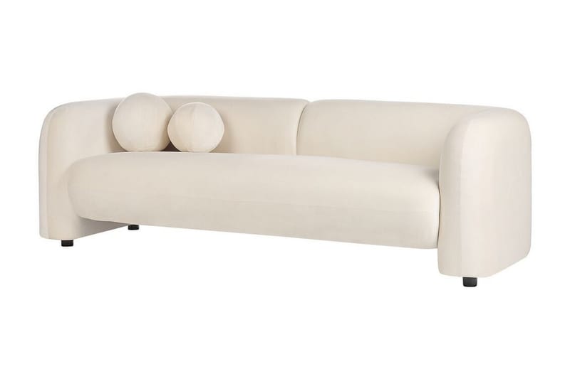 Fabion Sofa 3-seter - Krem - Møbler - Sofaer - Fløyel sofaer