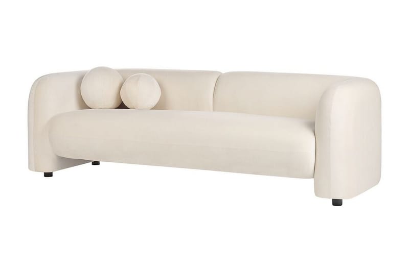 Fabion Sofa 3-seter - Krem - Møbler - Sofaer - Fløyel sofaer