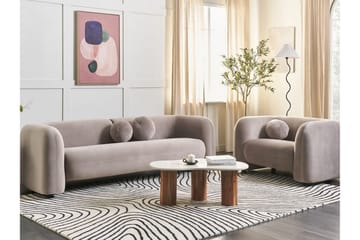 Fabion Sofa 3-seter - Taupe - Møbler - Sofaer - Fløyel sofaer