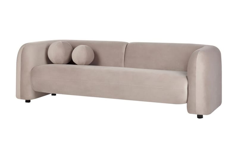 Fabion Sofa 3-seter - Taupe - Møbler - Sofaer - Fløyel sofaer