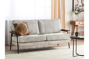 Faris Sofa 3-seter - Grå/Mørkt tre/Svart - Møbler - Sofaer - Sofa 3 seter