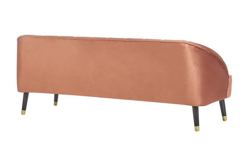 Farrin Sofa 3-seter - Brun/Svart/Gull - Møbler - Sofaer - Fløyel sofaer