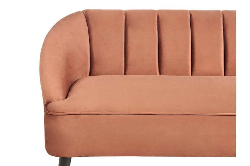 Farrin Sofa 3-seter - Brun/Svart/Gull - Møbler - Sofaer - Fløyel sofaer
