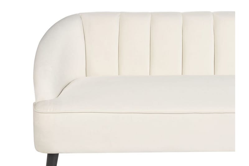 Farrin Sofa 3-seter - Hvit/Svart/Gull - Møbler - Sofaer - Fløyel sofaer