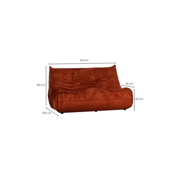 Feylorin 2-seters sofa - Rød - Møbler - Sofaer - 2 seter sofa