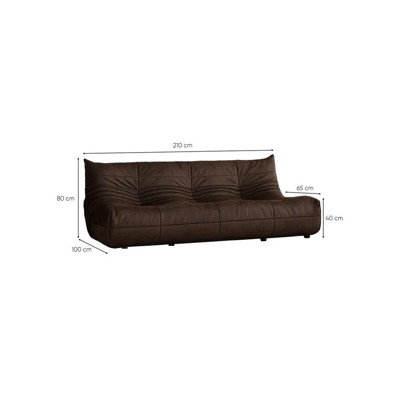 Feylorin 3-seters sofa - Brun - Møbler - Sofaer - Sofa 3 seter
