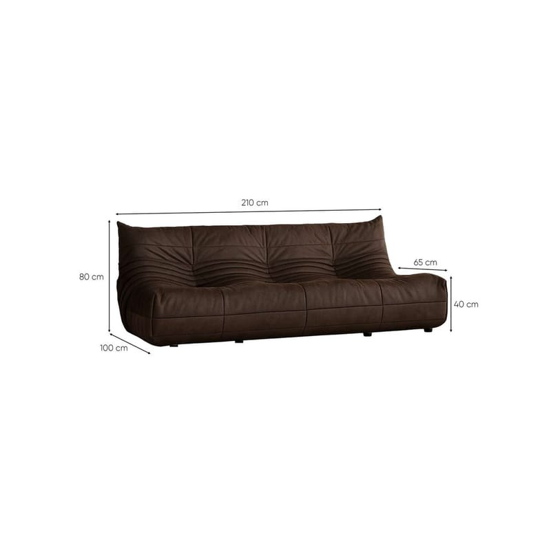 Feylorin 3-seters sofa - Brun - Møbler - Sofaer - Sofa 3 seter