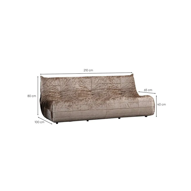 Feylorin 3-seters sofa - Kremhvit - Møbler - Sofaer - Sofa 3 seter