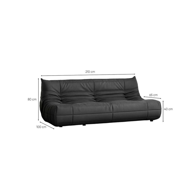 Feylorin 3-seters sofa - Mørkegrå - Møbler - Sofaer - Sofa 3 seter