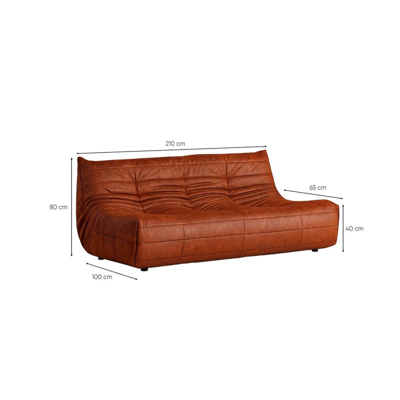 Feylorin 3-seters sofa - Rød - Møbler - Sofaer - Sofa 3 seter