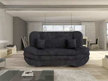 Figurelle 3-seters sovesofa - svart - Møbler - Sofaer - Sovesofaer