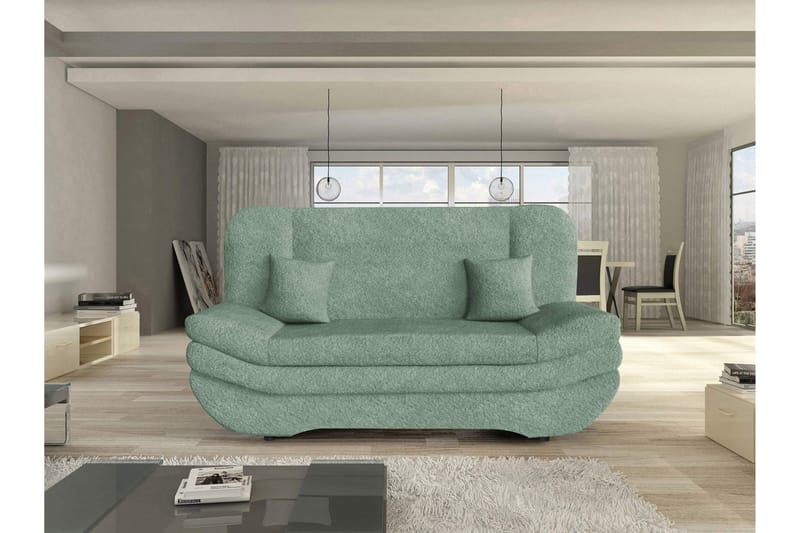 Figurelle Sovesofa 2-seter i Bouclé - Grønn - Møbler - Sofaer - Sovesofaer