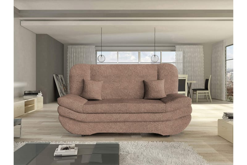 Figurelle Sovesofa 2-seter i Bouclé - Rosa - Møbler - Sofaer - Sovesofaer