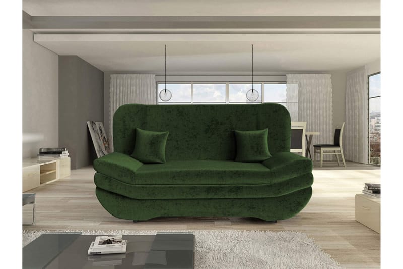 Figurelle Sovesofa 2-seter i Chenille - Grønn - Møbler - Sofaer - Sovesofaer