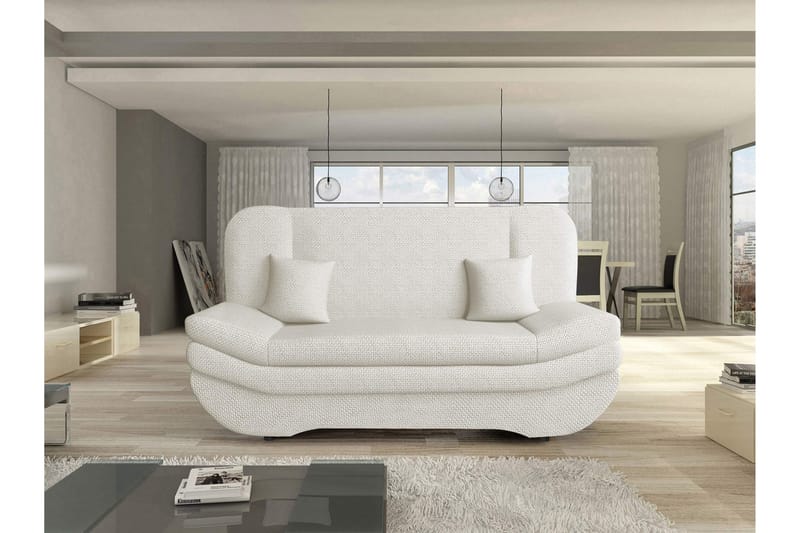 Figurelle Sovesofa 2-seter i Chenille - Hvit - Møbler - Sofaer - Sovesofaer